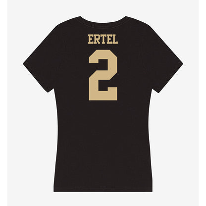 Purdue - NCAA Men's Basketball : Luke Ertel - Women's V-Neck T-Shirt-1