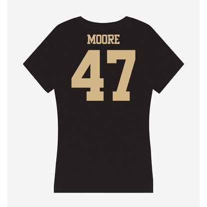 Purdue - NCAA Football : Tre Moore - Women's V-Neck T-Shirt-1