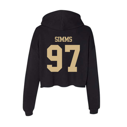 Purdue - NCAA Football : Wisdom Simms - Women's Crop Fleece Hoodie-1