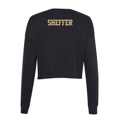 Purdue - NCAA Men's Golf : Micah Sheffer - Women's Cropped Crew Fleece-1