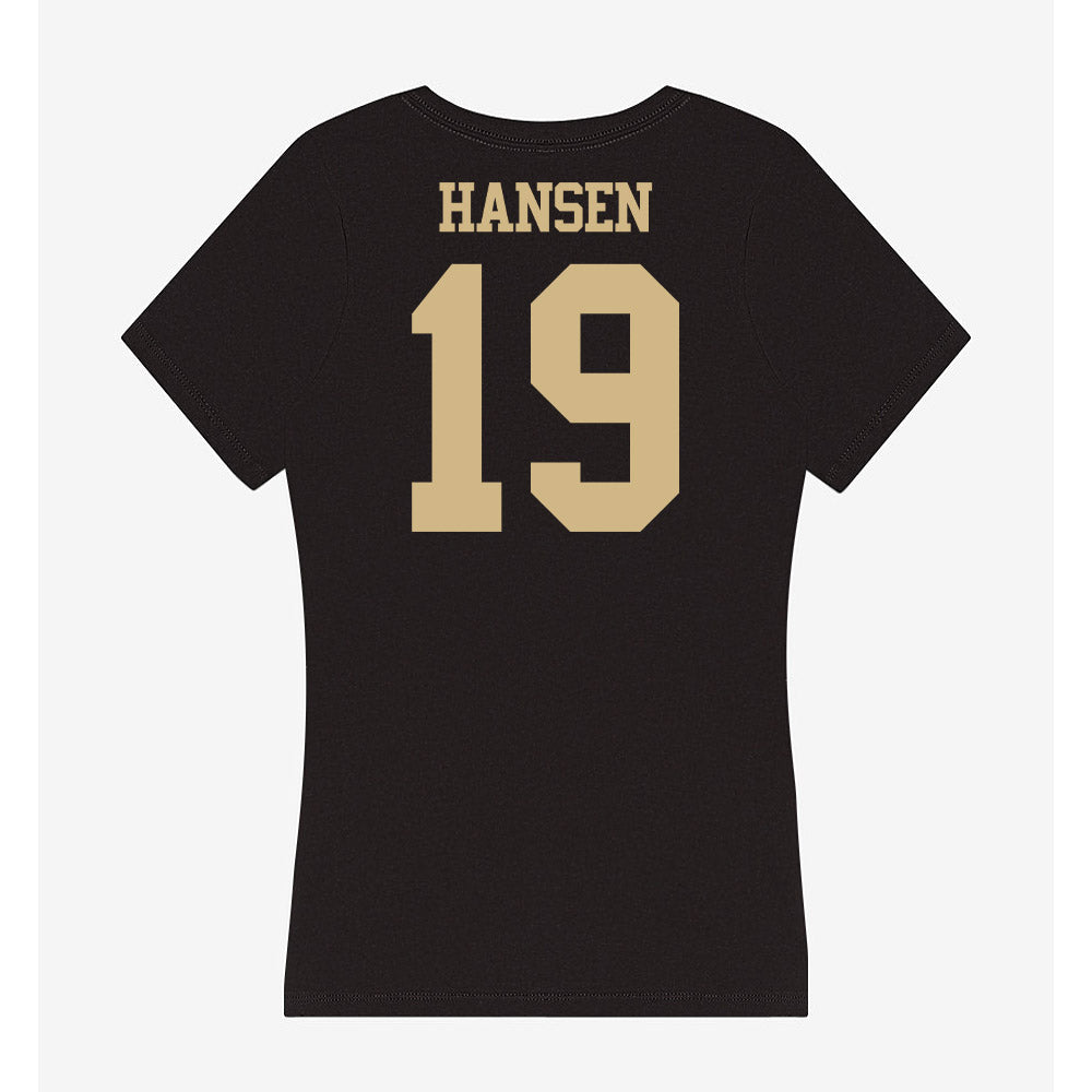 Purdue - NCAA Women's Volleyball : Kate Hansen - Women's V-Neck T-Shirt-1