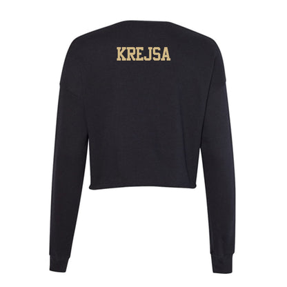 Purdue - NCAA Wrestling : Wyatt Krejsa - Women's Cropped Crew Fleece-1