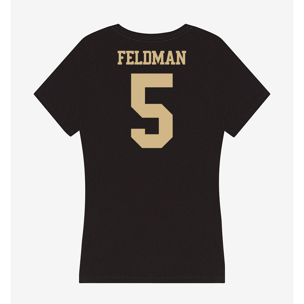 Purdue - NCAA Women's Basketball : Taylor Feldman - Women's V-Neck T-Shirt-1
