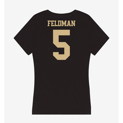 Purdue - NCAA Women's Basketball : Taylor Feldman - Women's V-Neck T-Shirt-1