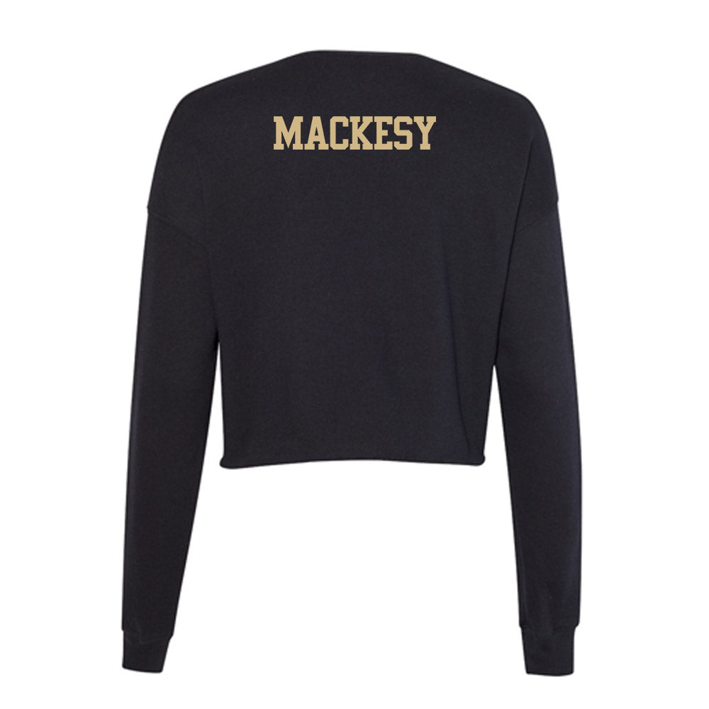 Purdue - NCAA Men's Swimming & Diving : Evan Mackesy - Women's Cropped Crew Fleece-1