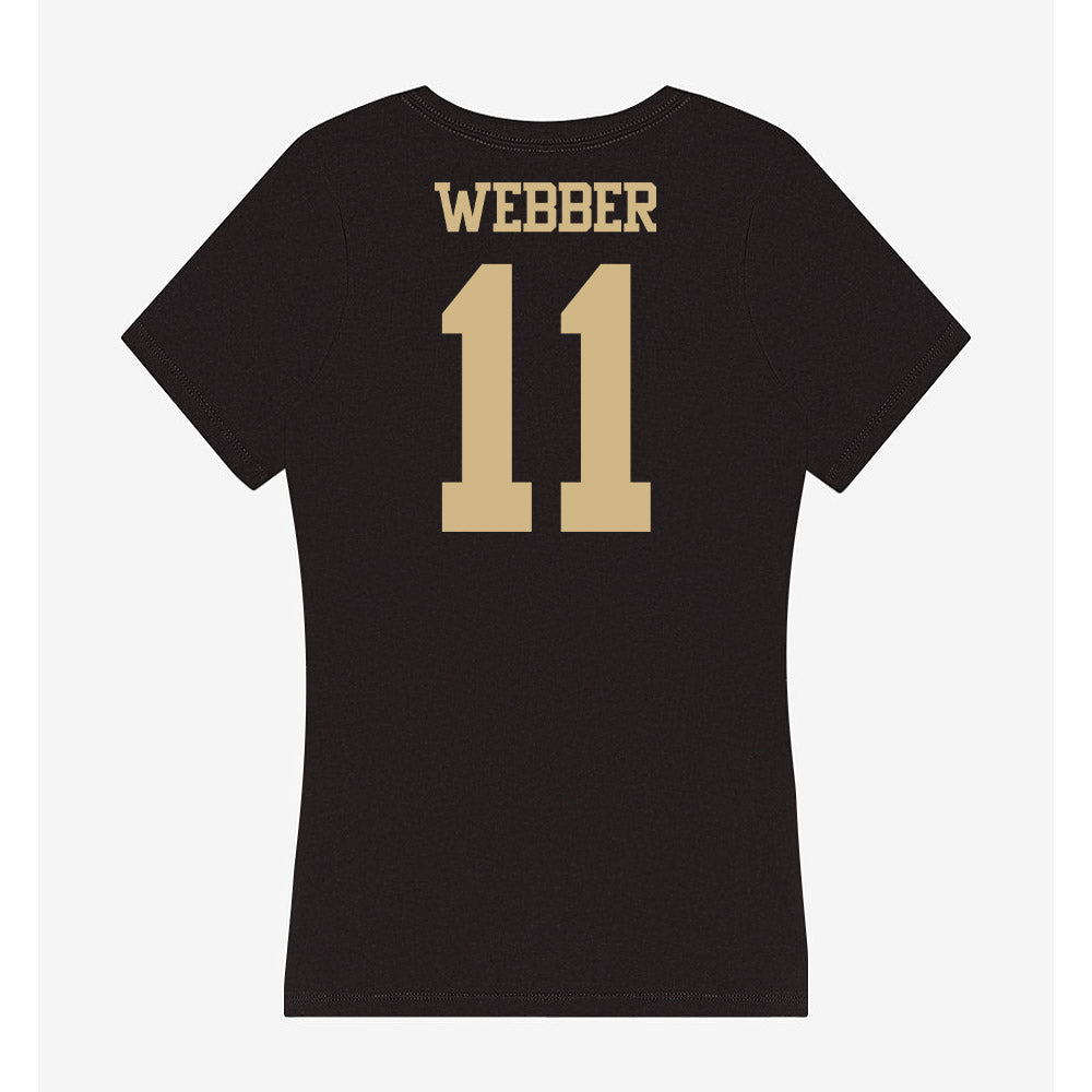 Purdue - NCAA Men's Basketball : Jacob Webber - Women's V-Neck T-Shirt-1