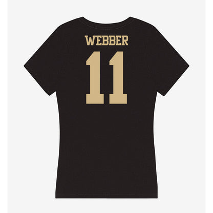 Purdue - NCAA Men's Basketball : Jacob Webber - Women's V-Neck T-Shirt-1