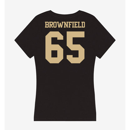 Purdue - NCAA Football : Brock Brownfield - Women's V-Neck T-Shirt-1