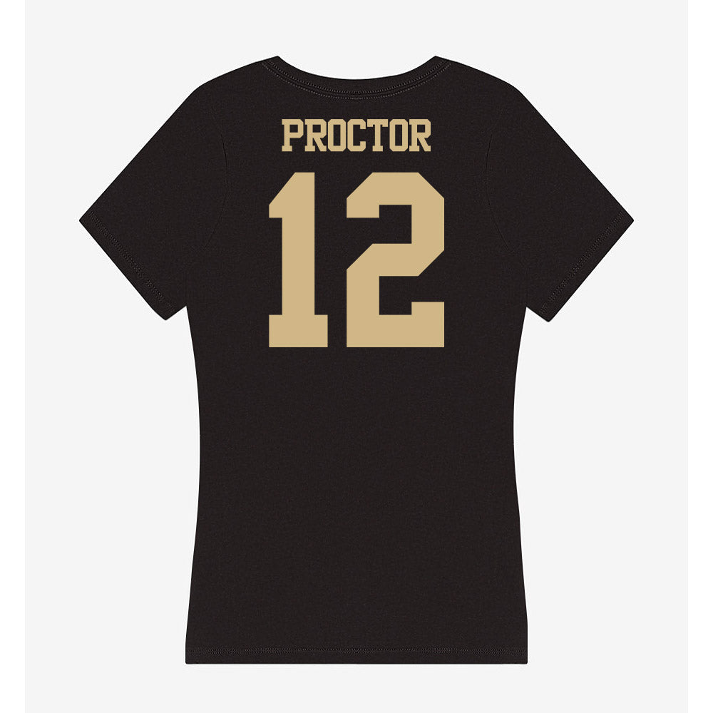 Purdue - NCAA Women's Basketball : Aysia Proctor - Women's V-Neck T-Shirt-1