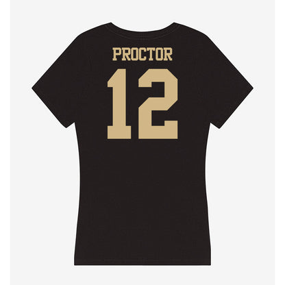 Purdue - NCAA Women's Basketball : Aysia Proctor - Women's V-Neck T-Shirt-1