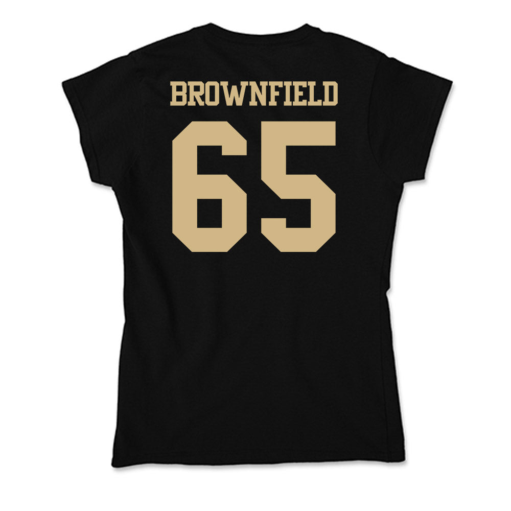 Purdue - NCAA Football : Brock Brownfield - Soft Style Women’s T-Shirt-1