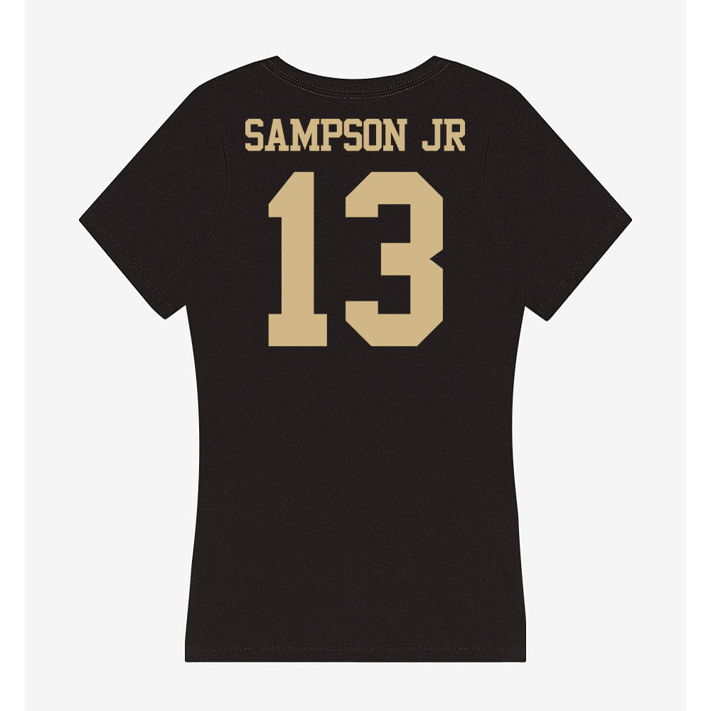 Purdue - NCAA Football : Ricky Sampson Jr - Women's V-Neck T-Shirt-1