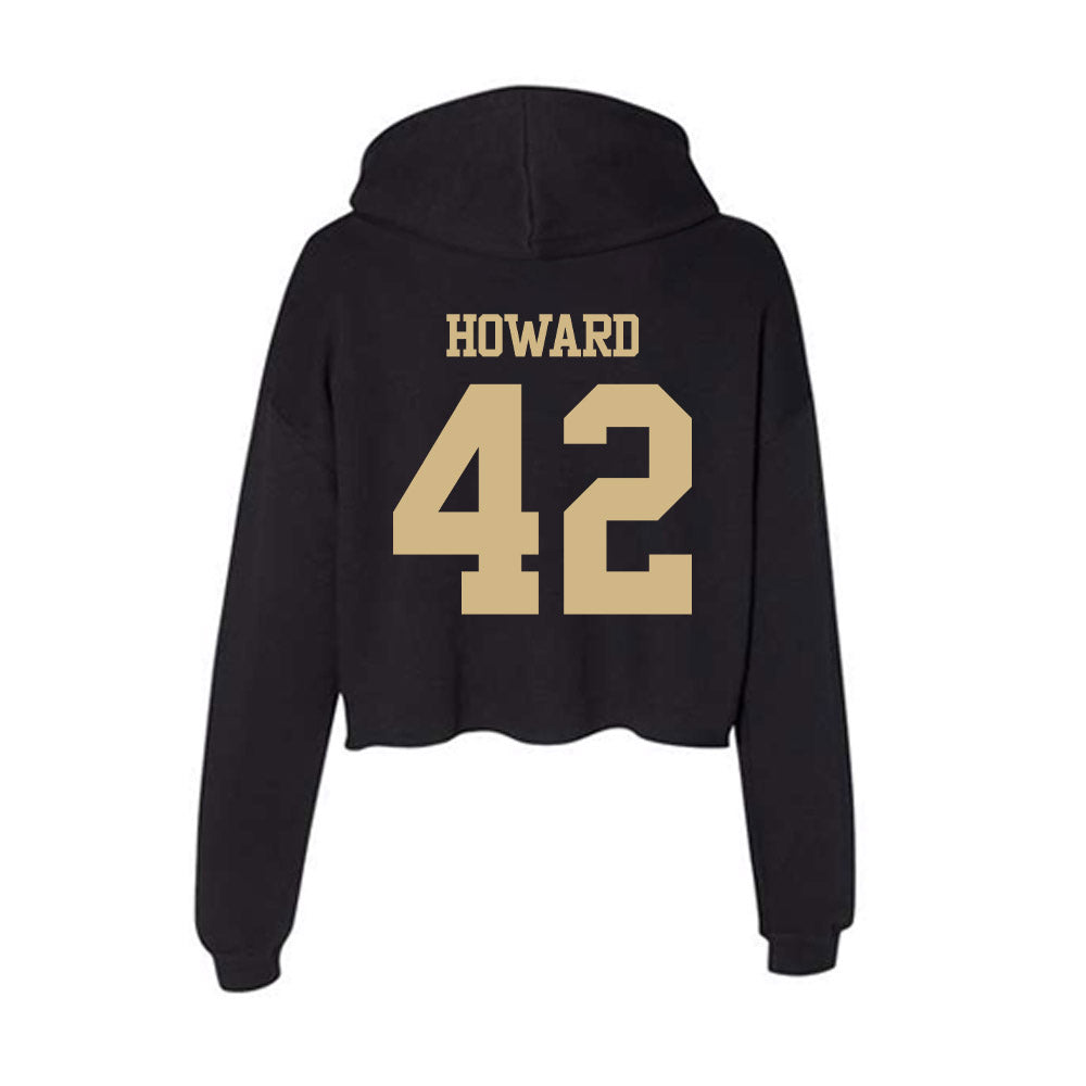 Purdue - NCAA Baseball : Thomas Howard - Women's Crop Fleece Hoodie-1