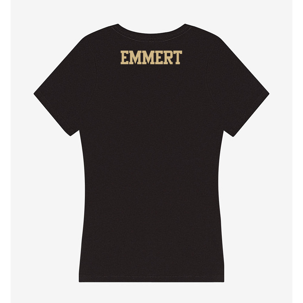 Purdue - NCAA Men's Track & Field : Daniel Emmert - Women's V-Neck T-Shirt-1