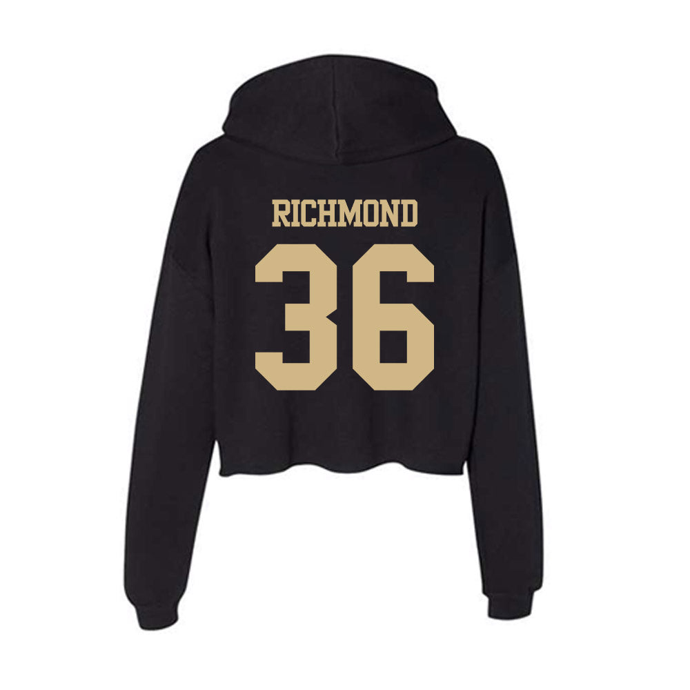 Purdue - NCAA Football : Kaleb Richmond - Women's Crop Fleece Hoodie-1
