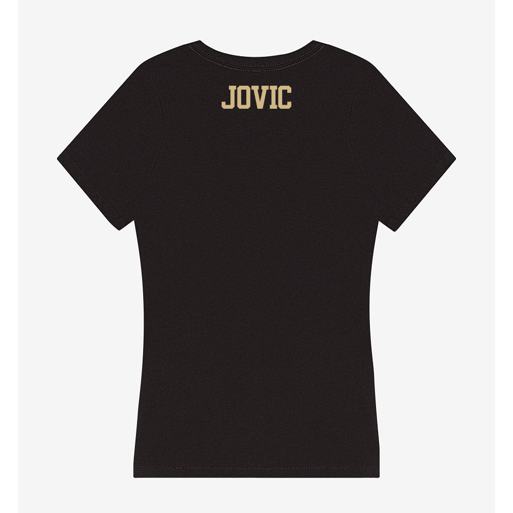 Purdue - NCAA Men's Tennis : Nikola Jovic - Women's V-Neck T-Shirt-1