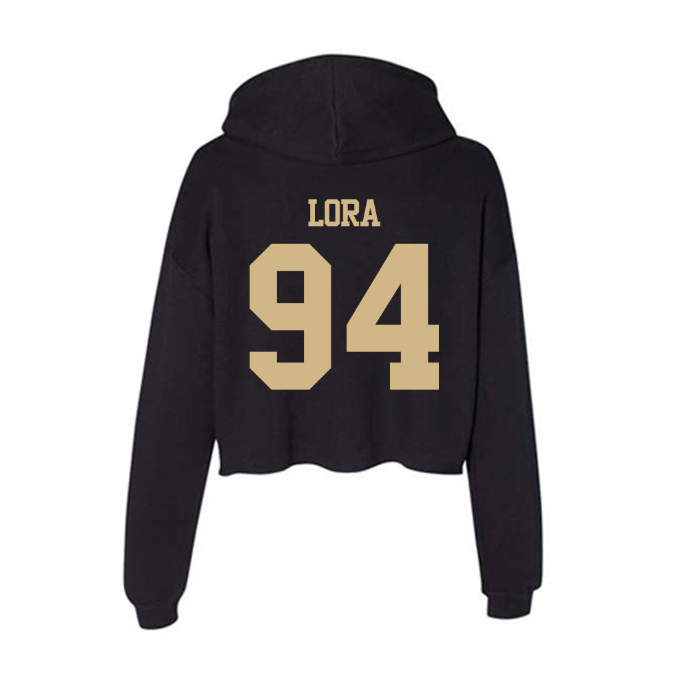 Purdue - NCAA Football : Rodney Lora - Women's Crop Fleece Hooded Sweatshirt-1