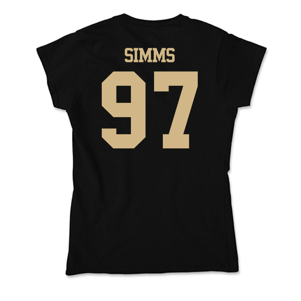 Purdue - NCAA Football : Wisdom Simms - Soft Style Women’s T-Shirt-1