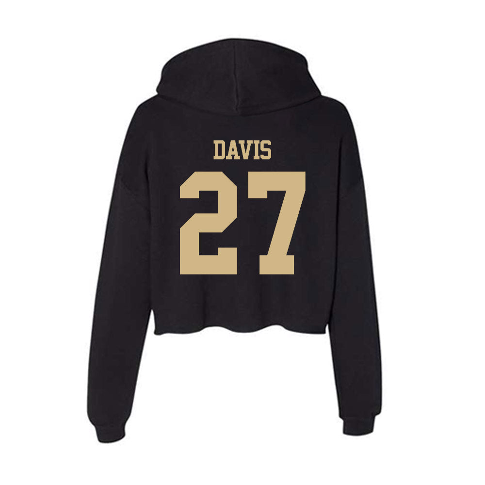 Purdue - NCAA Football : Owen Davis - Women's Crop Fleece Hoodie-1