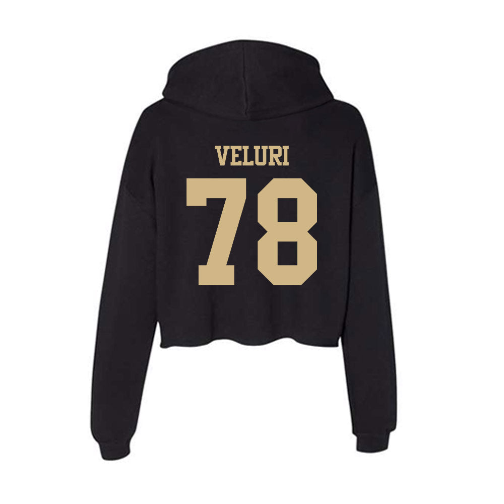 Purdue - NCAA Football : Sankeerth Veluri - Women's Crop Fleece Hoodie-1