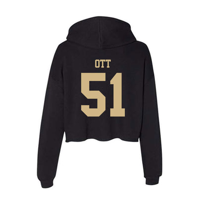 Purdue - NCAA Football : Jaxon Ott - Women's Crop Fleece Hoodie-1