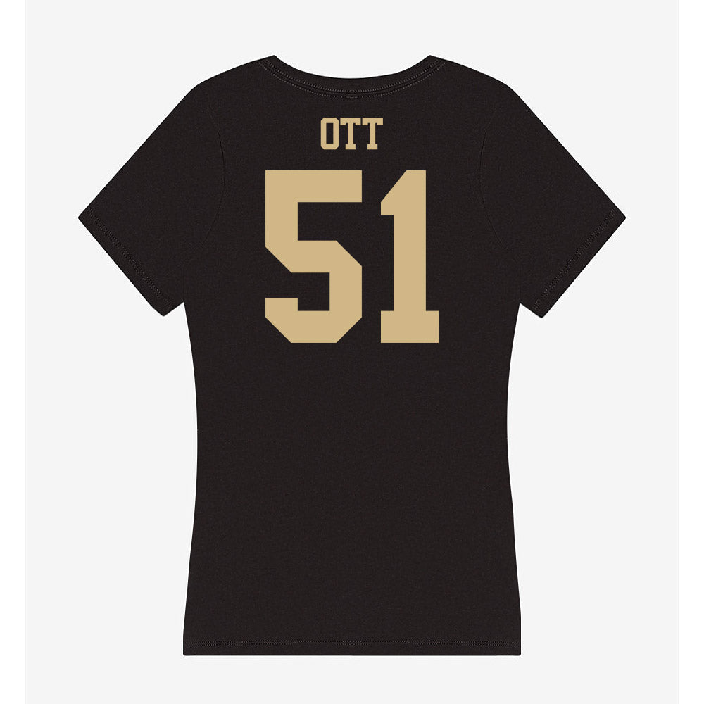 Purdue - NCAA Football : Jaxon Ott - Women's V-Neck T-Shirt-1