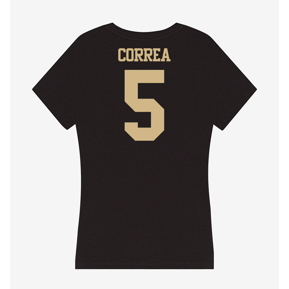 Purdue - NCAA Football : Charles Correa - Women's V-Neck T-Shirt-1