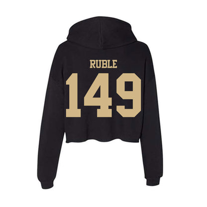 Purdue - NCAA Wrestling : Isaac Ruble - Women's Crop Fleece Hoodie-1
