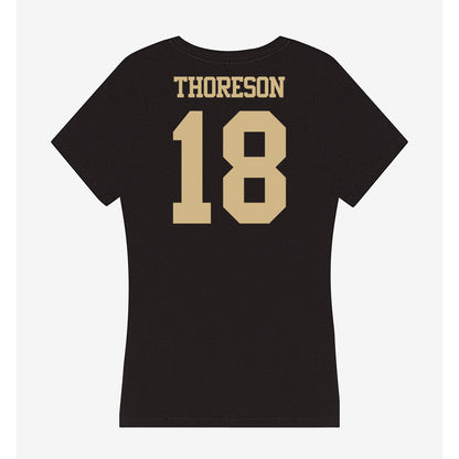 Purdue - NCAA Women's Soccer : Angelina Thoreson - Women's V-Neck T-Shirt-1