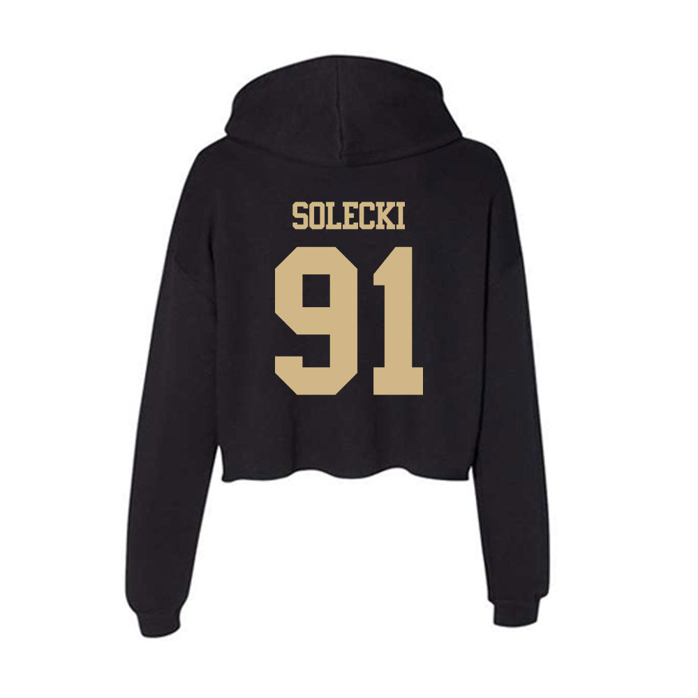 Purdue - NCAA Football : Aiden Solecki - Women's Crop Fleece Hoodie-1