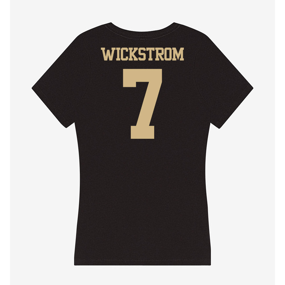 Purdue - NCAA Women's Basketball : Hannah Wickstrom - Women's V-Neck T-Shirt-1