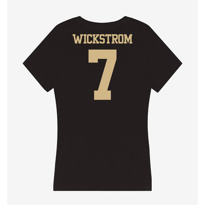 Purdue - NCAA Women's Basketball : Hannah Wickstrom - Women's V-Neck T-Shirt-1