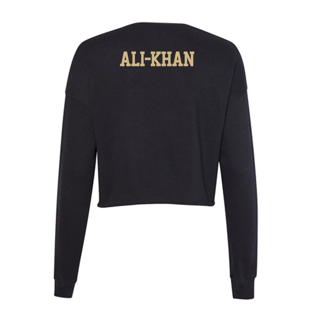Purdue - NCAA Men's Tennis : Mujtaba Ali-Khan - Women's Cropped Crew Fleece-1