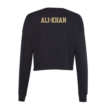 Purdue - NCAA Men's Tennis : Mujtaba Ali-Khan - Women's Cropped Crew Fleece-1