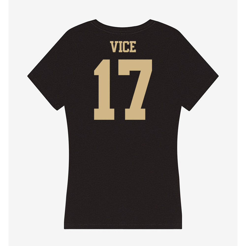 Purdue - NCAA Women's Volleyball : Sydni Vice - Women's V-Neck T-Shirt-1