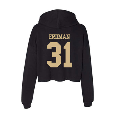 Purdue - NCAA Baseball : Zach Erdman - Women's Crop Fleece Hoodie-1