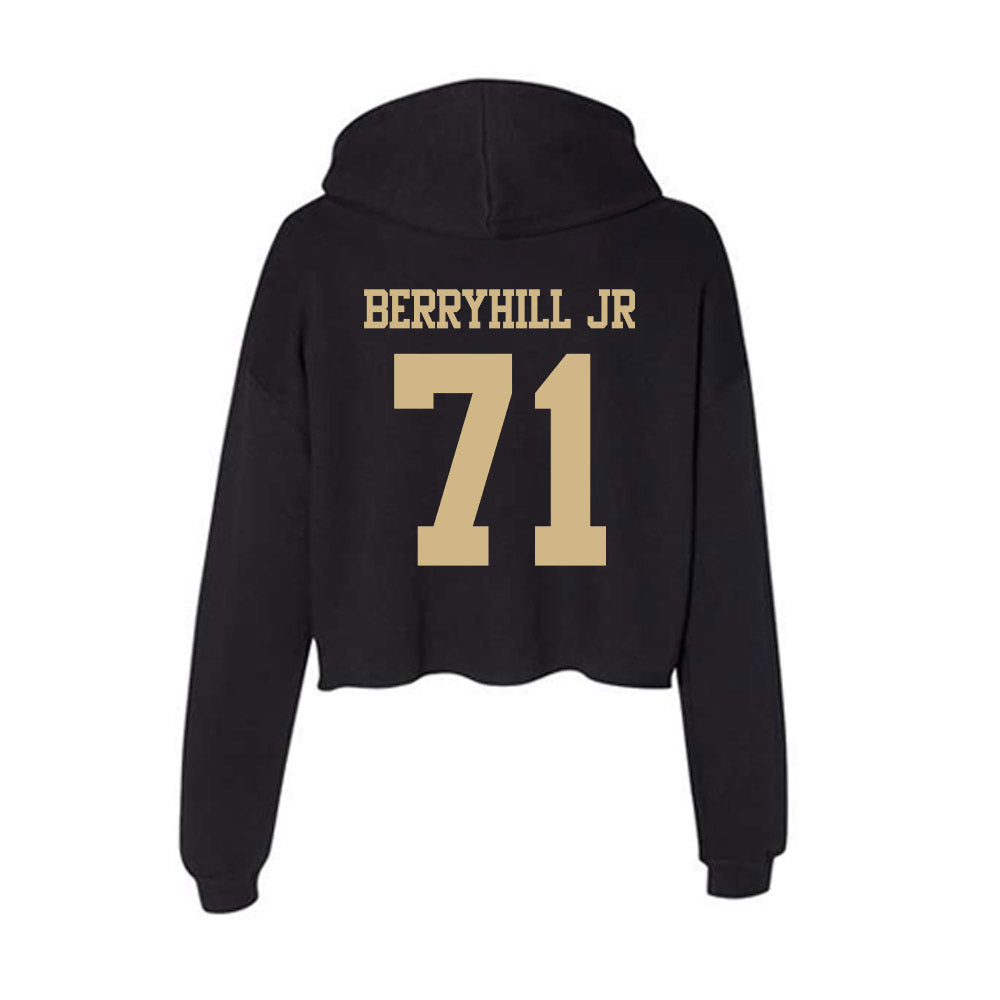 Purdue - NCAA Football : Terrell Berryhill jr - Women's Crop Fleece Hoodie-1