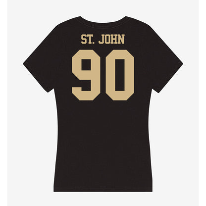 Purdue - NCAA Football : Elijah St. John - Women's V-Neck T-Shirt-1
