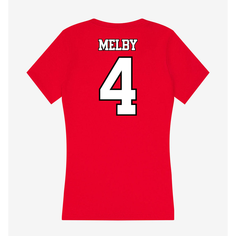Maryland - NCAA Women's Volleyball : Haley Melby - Women's V-Neck T-Shirt-1