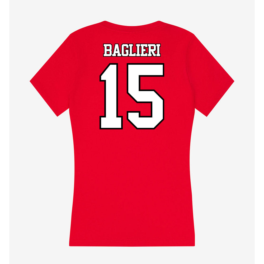 Maryland - NCAA Softball : Biz Baglieri - Women's V-Neck T-Shirt-1