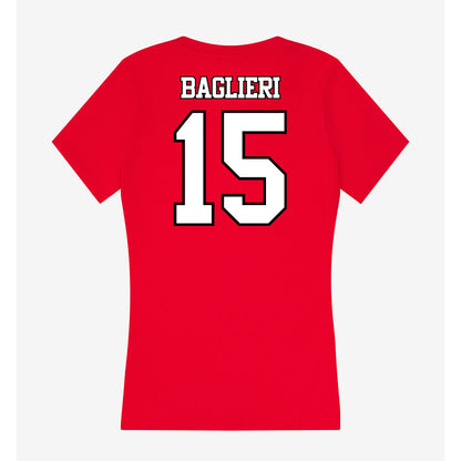 Maryland - NCAA Softball : Biz Baglieri - Women's V-Neck T-Shirt-1