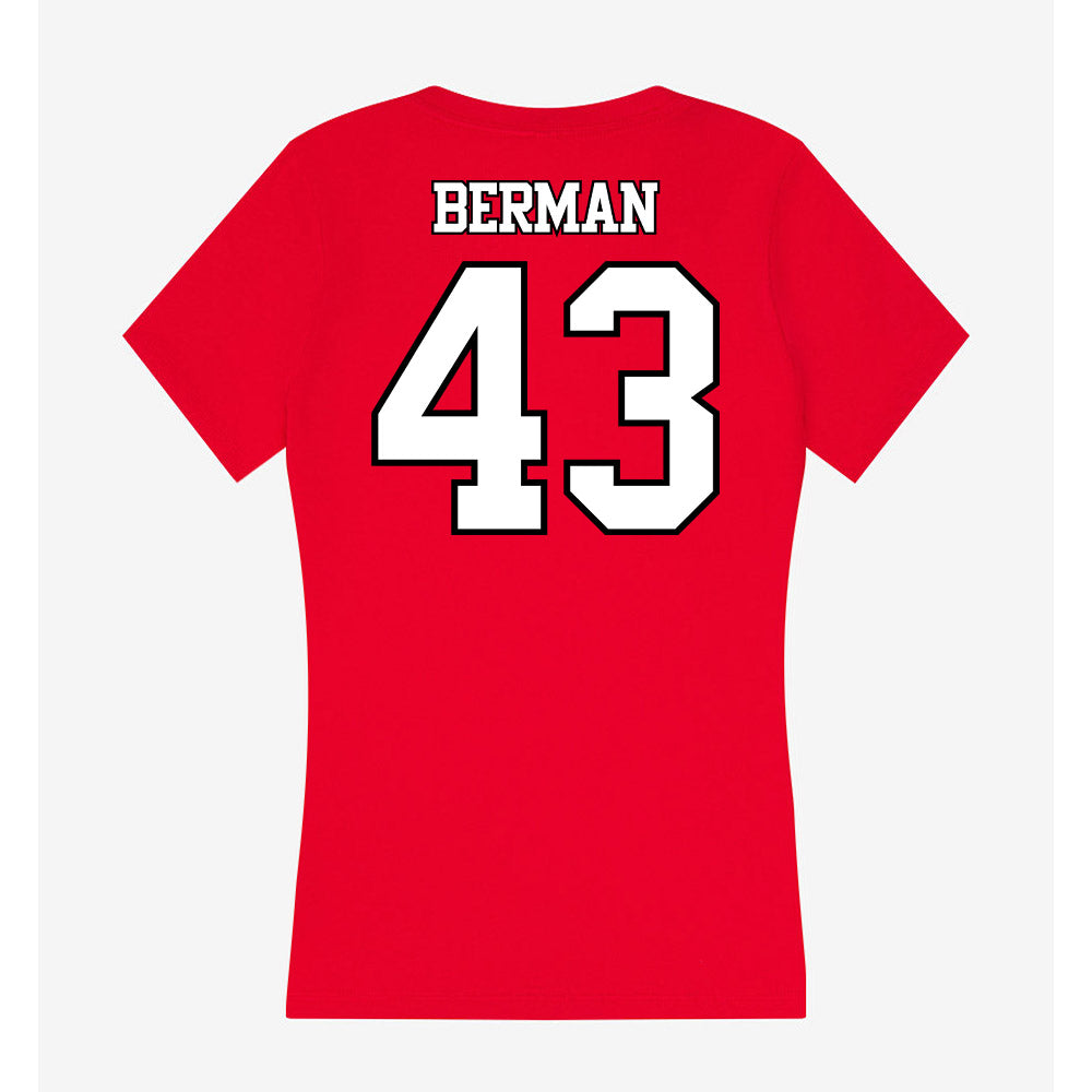 Maryland - NCAA Baseball : Sammy Berman - Women's V-Neck T-Shirt-1