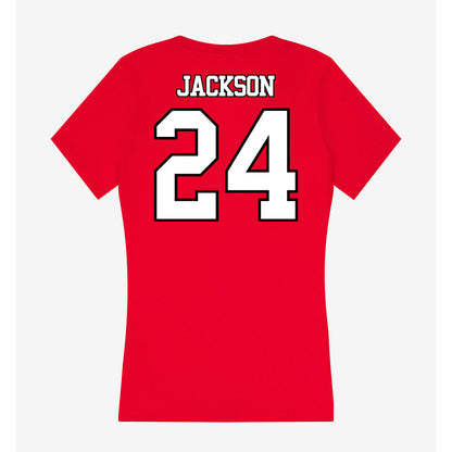 Maryland - NCAA Football : Amari Jackson - Women's V-Neck T-Shirt-1