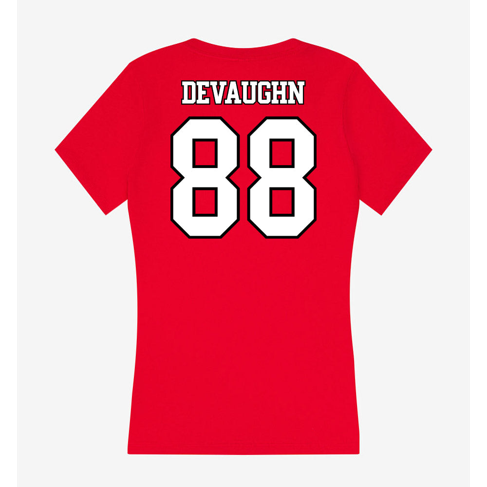 Maryland - NCAA Football : Justin DeVaughn - Women's V-Neck T-Shirt-1