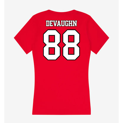 Maryland - NCAA Football : Justin DeVaughn - Women's V-Neck T-Shirt-1