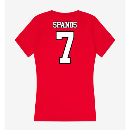 Maryland - NCAA Men's Lacrosse : Eric Spanos - Women's V-Neck T-Shirt-1