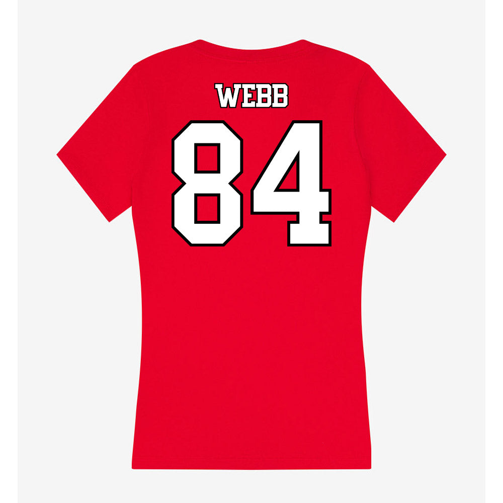 Maryland - NCAA Football : Kaleb Webb - Women's V-Neck T-Shirt-1