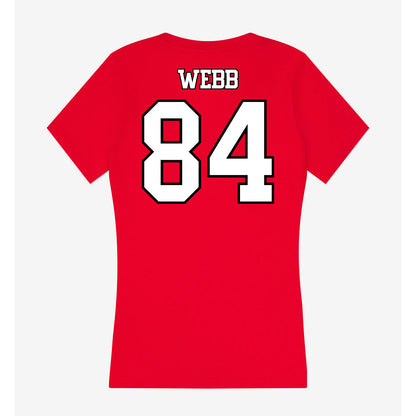 Maryland - NCAA Football : Kaleb Webb - Women's V-Neck T-Shirt-1