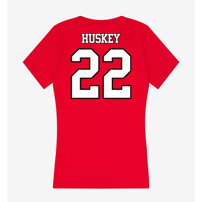 Maryland - NCAA Football : Jalen Huskey - Women's V-Neck T-Shirt-1