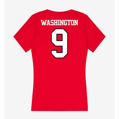 Maryland - NCAA Men's Basketball : Solomon Washington - Women's V-Neck T-Shirt-1